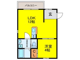 モアナ駒川の物件間取画像